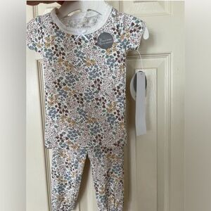 Milkberry Set of 2 Pc Flowers Bamboo Pajamas PJs 5T for sensitive skin